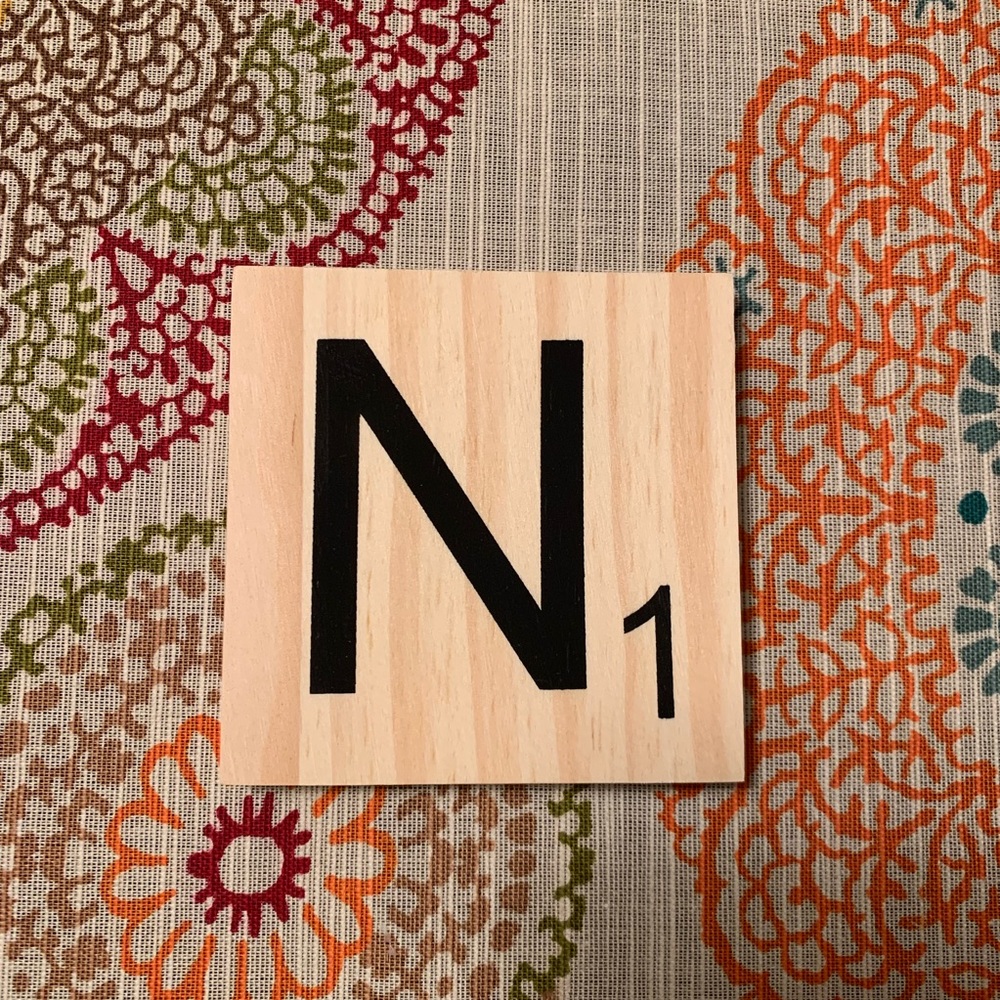 NWT SCRABBLE piece wall art - “N”